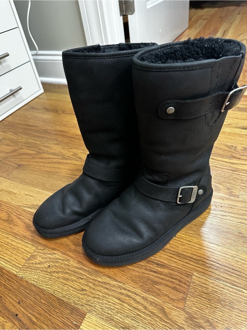 UGG Black Shearling Lined Interior